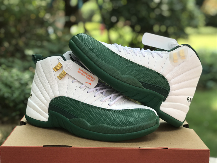 Air jordan 12 PE Ray Allen White Green