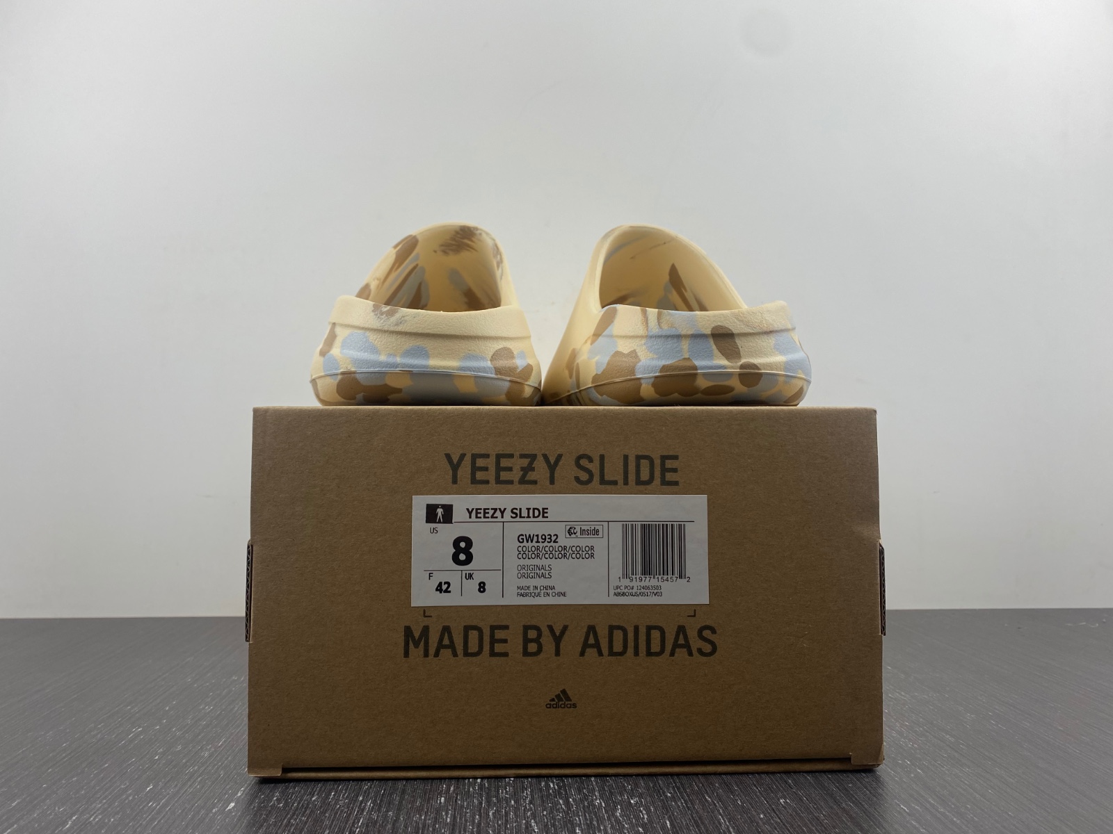 YEEZY SLIDE Yellow camo，GW1932