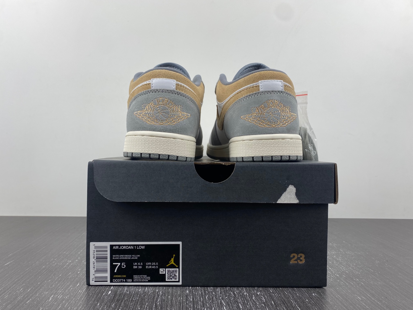 Air Jordan 1 Low AJ1 White gray-brown low top