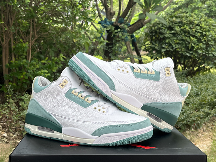 Air Jordan 3 White and green
