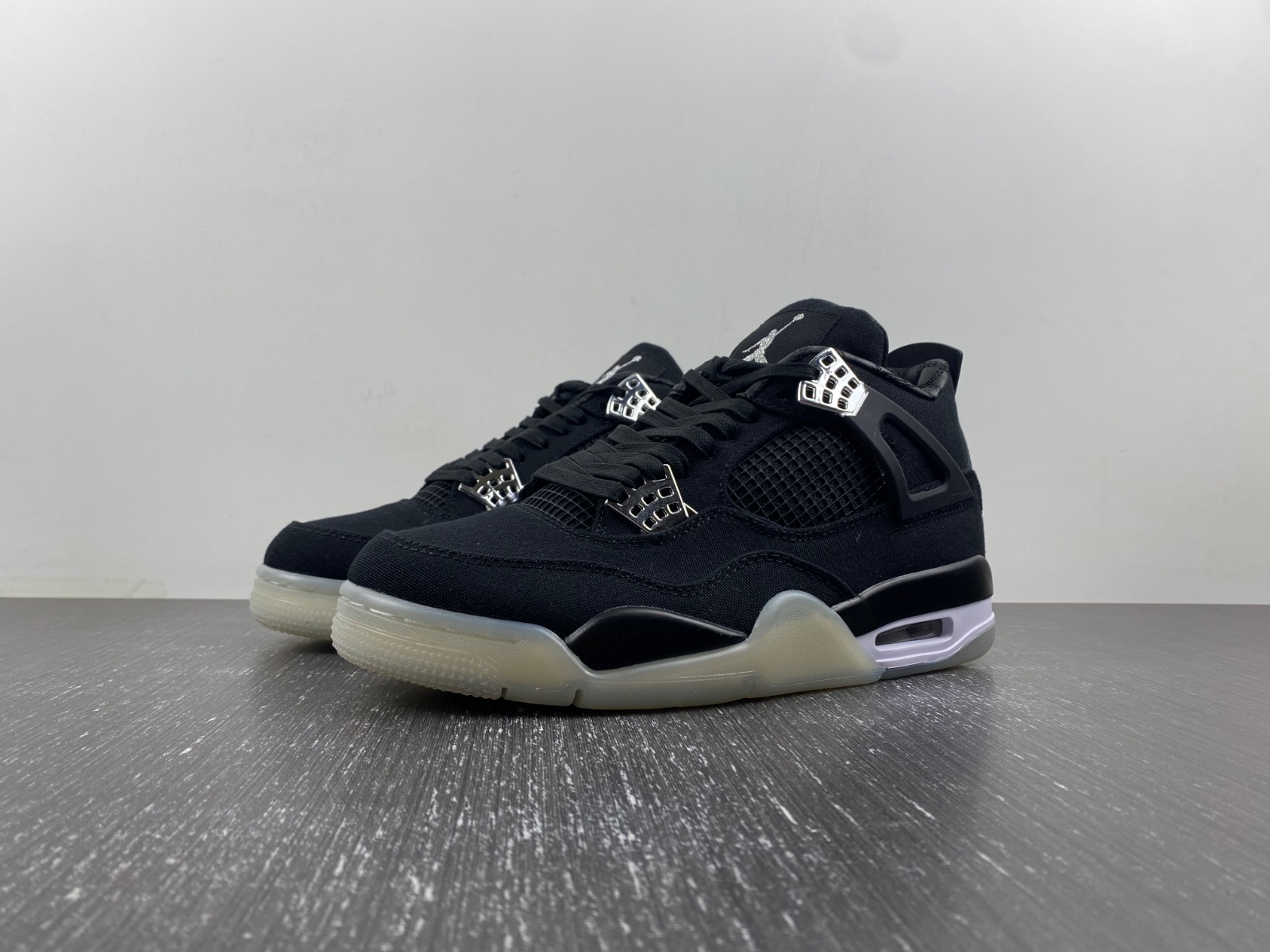 Air Jordan 4 Retro black silver