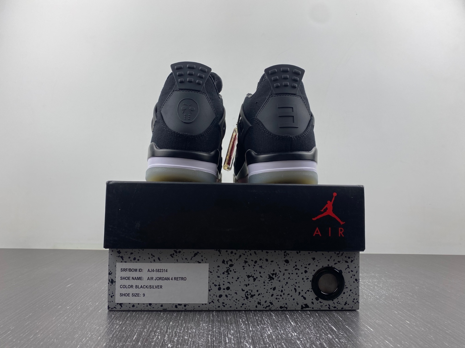 Air Jordan 4 Retro black silver