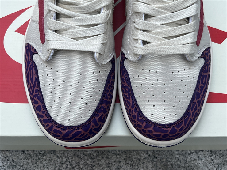 Travis Scott x Air Jordan 1 m white red purple