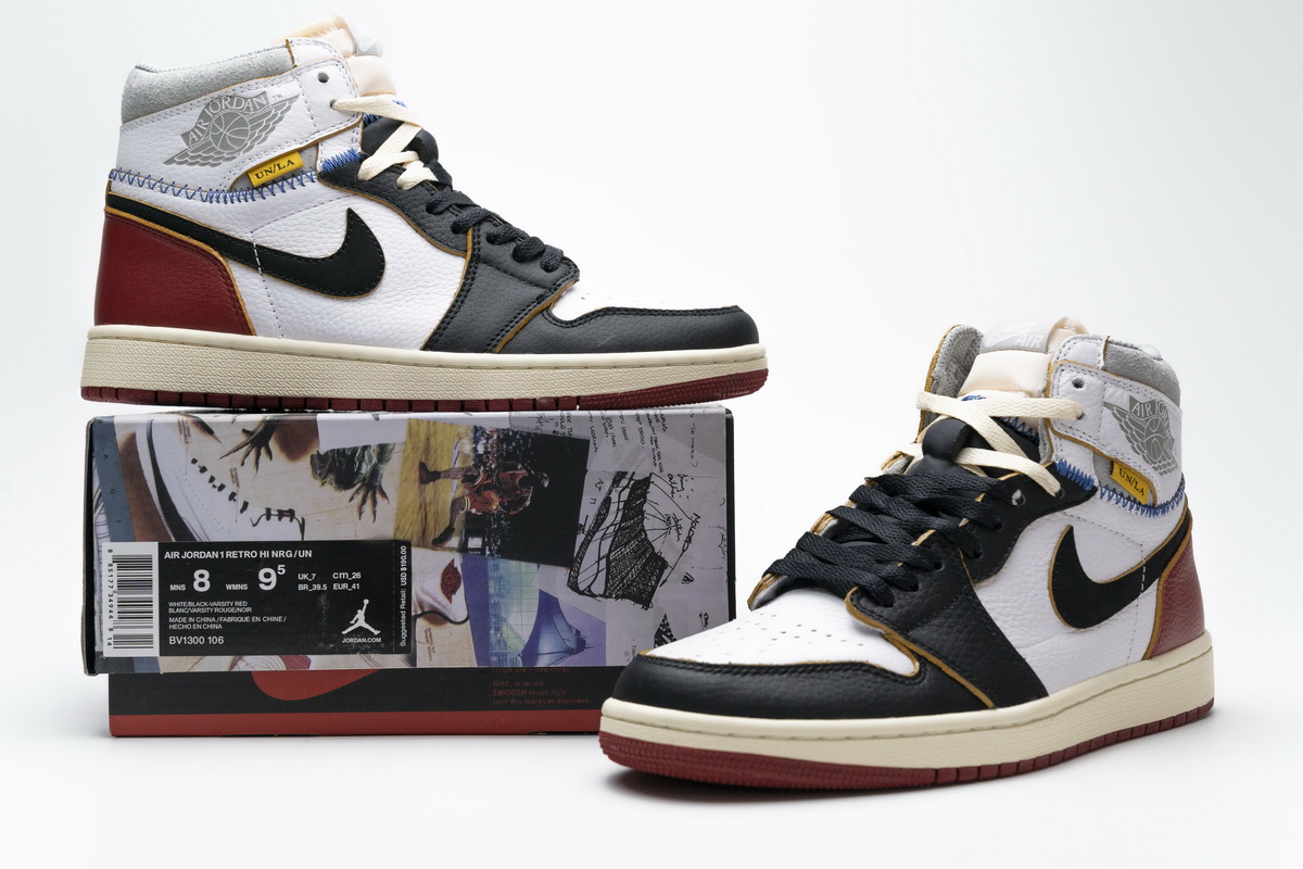 Union X Air Jordan 1 OG Hi Retro“Black Toe”