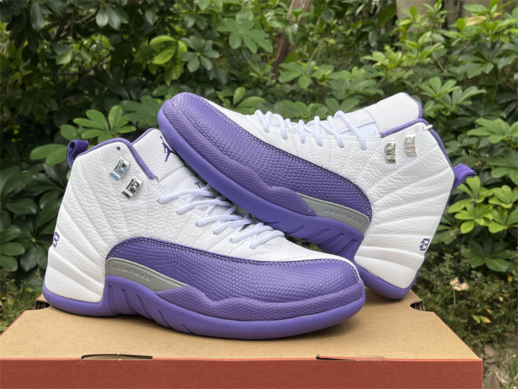 Air Jordan 12 white purple
