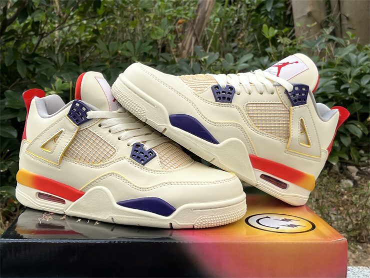 Air Jordan 4 Rainbow smiling face