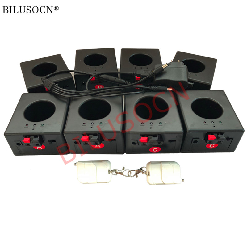2 Remote+8cues stage fountain fireworks firing system+rechargeable+Stage effects