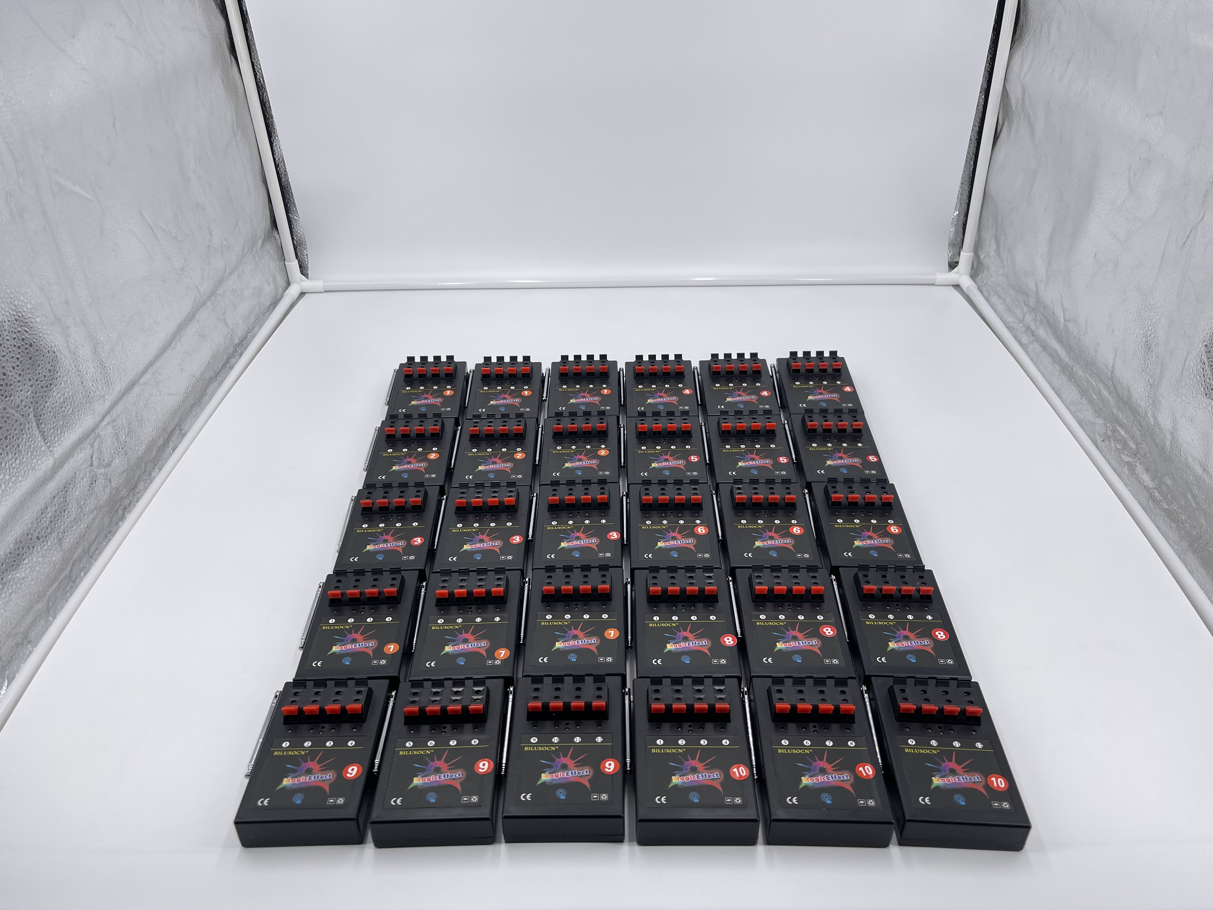 32 pcs receiver box ,work with BILUSOCN 1200 cues transimitter