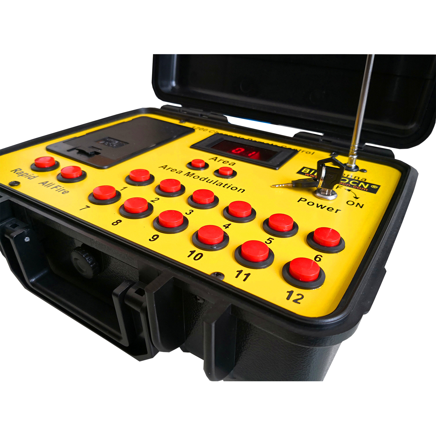 Shipping From USA Bilusocn 500M distance+96 Cues Fireworks Firing System ABS Waterproof Case remote Control Equipment