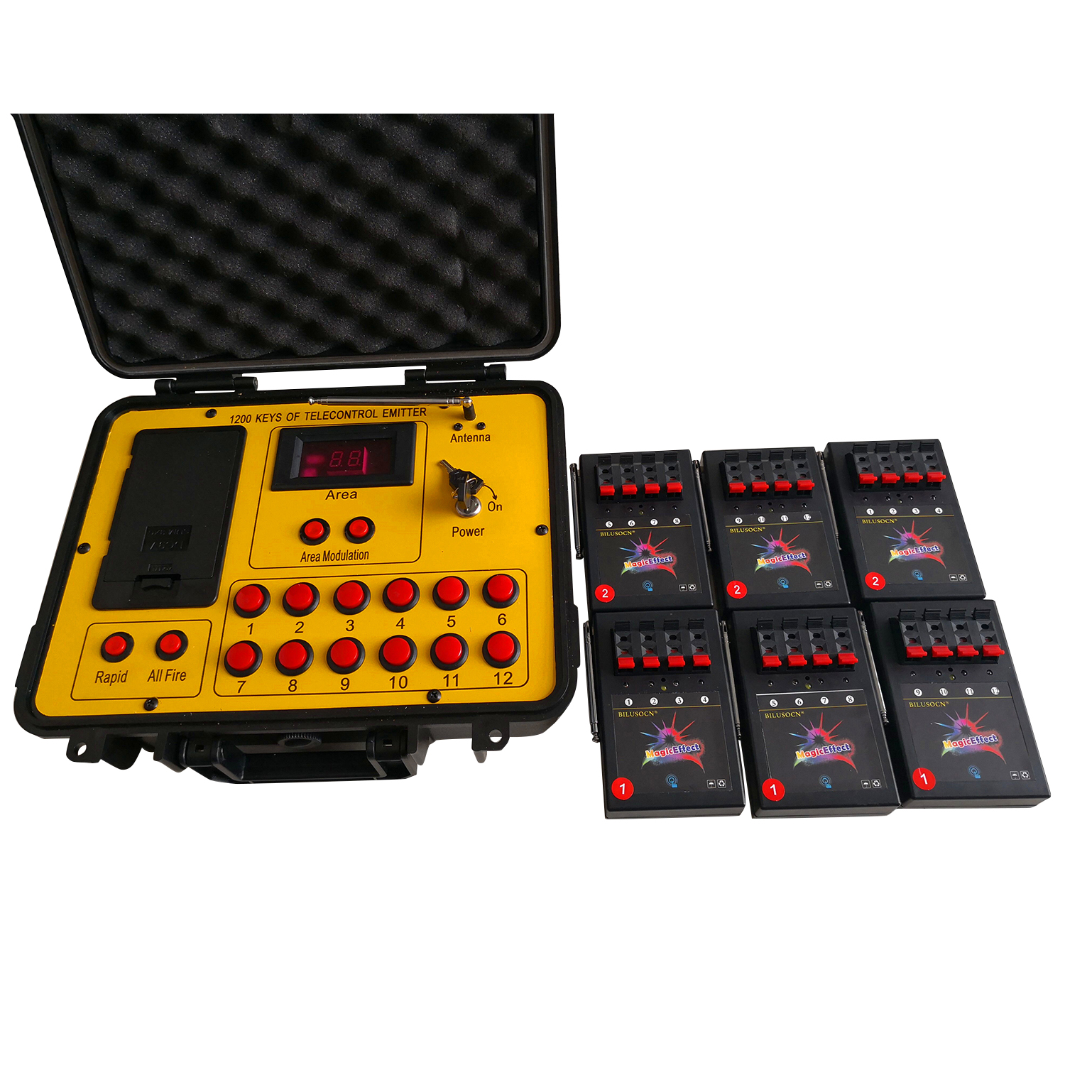 300M distance+24 Cues Fireworks Firing System ABS Waterproof Case remote Control Equipment