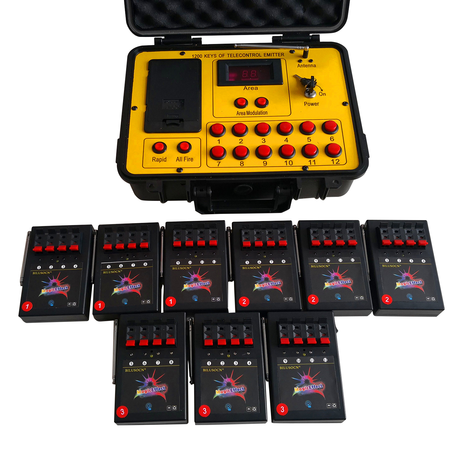 Bilusocn 300M distance+36 Cues Fireworks Firing System ABS Waterproof Case remote Control Equipment