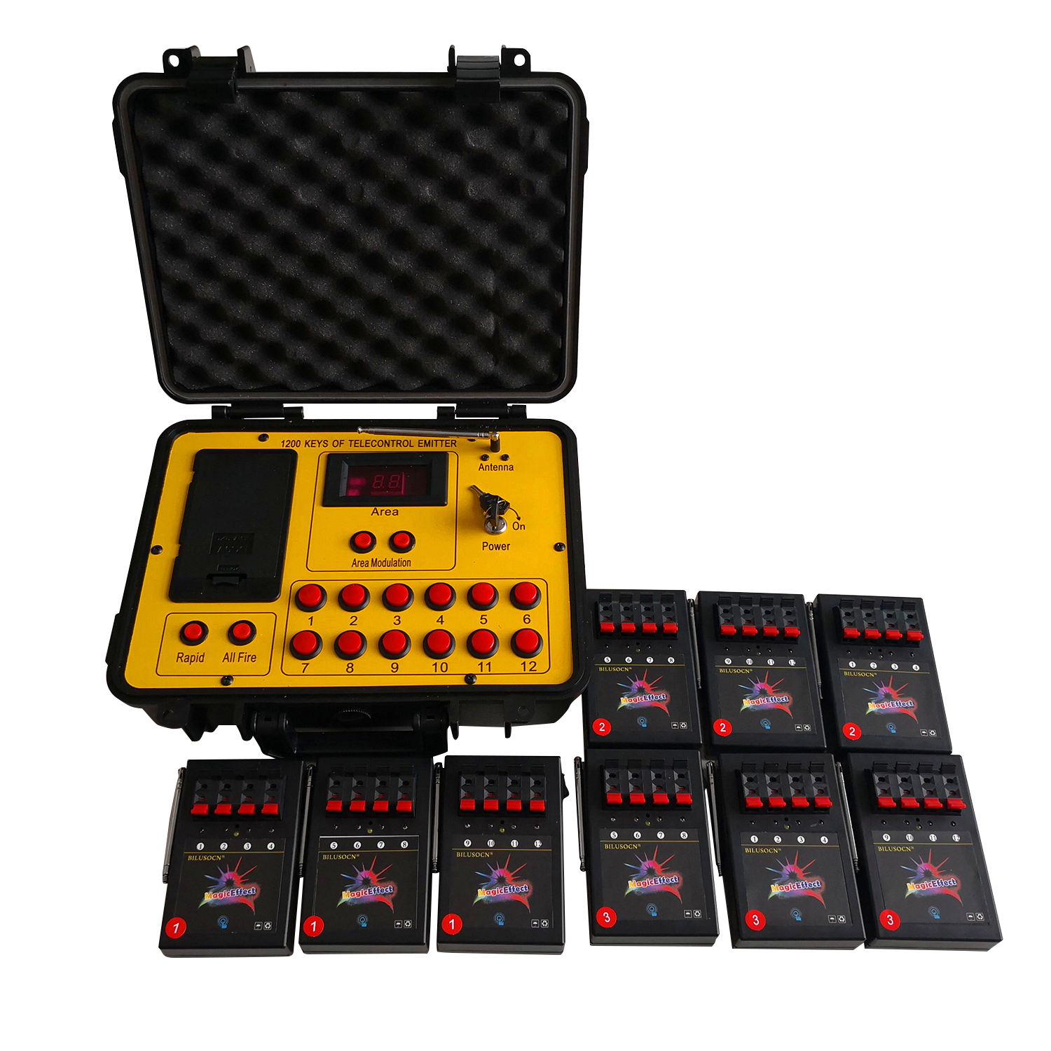 Bilusocn 300M distance+36 Cues Fireworks Firing System ABS Waterproof Case remote Control Equipment