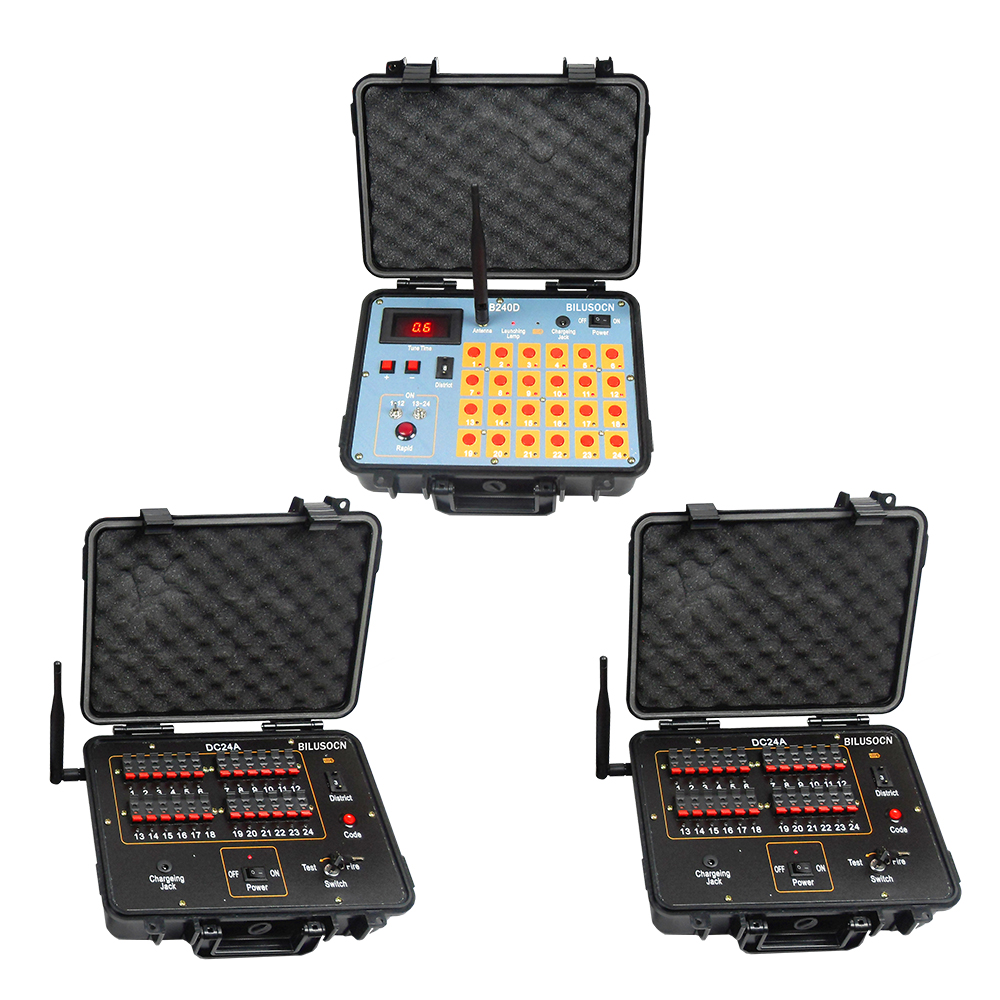 DHL shipping+48 Channel fireworks firing system+300M Remote+2400cues transmitt