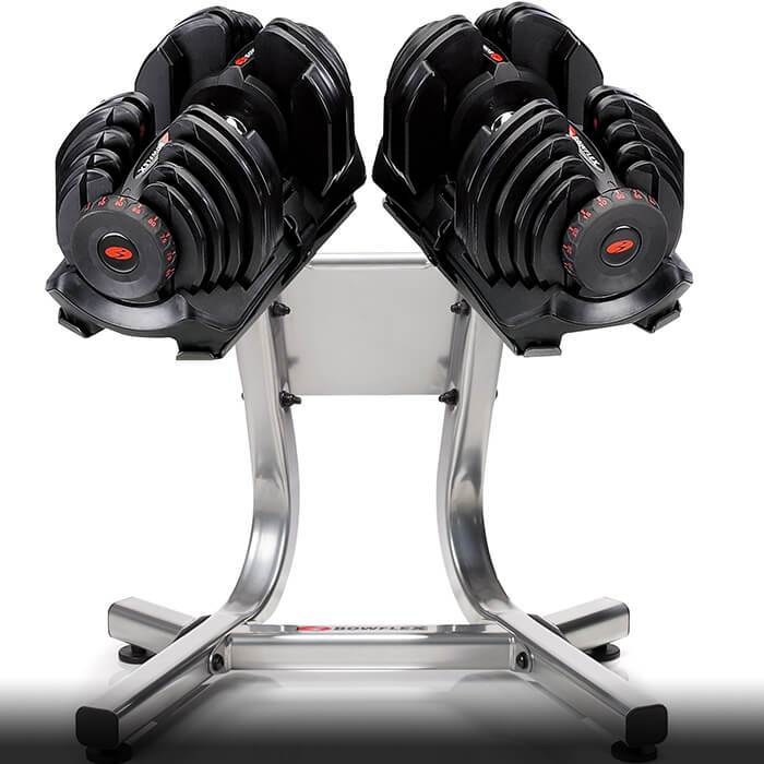 Bowflex SelectTech 1090 adjustable dumbbells (pair) with dumbbell stand