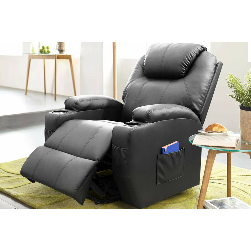 Faux Leather Heated Massage Chair