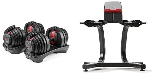 Bowflex SelectTech 552 Adjustable Dumbbells (Pair) and Stand Bundle