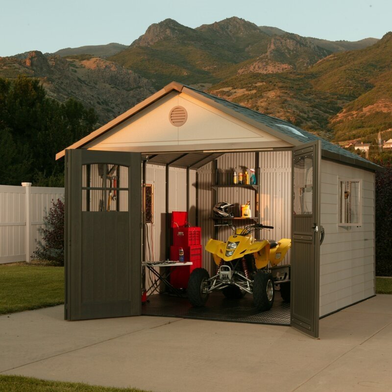 11 ft. W x 11 ft. D Plastic Storage Shed