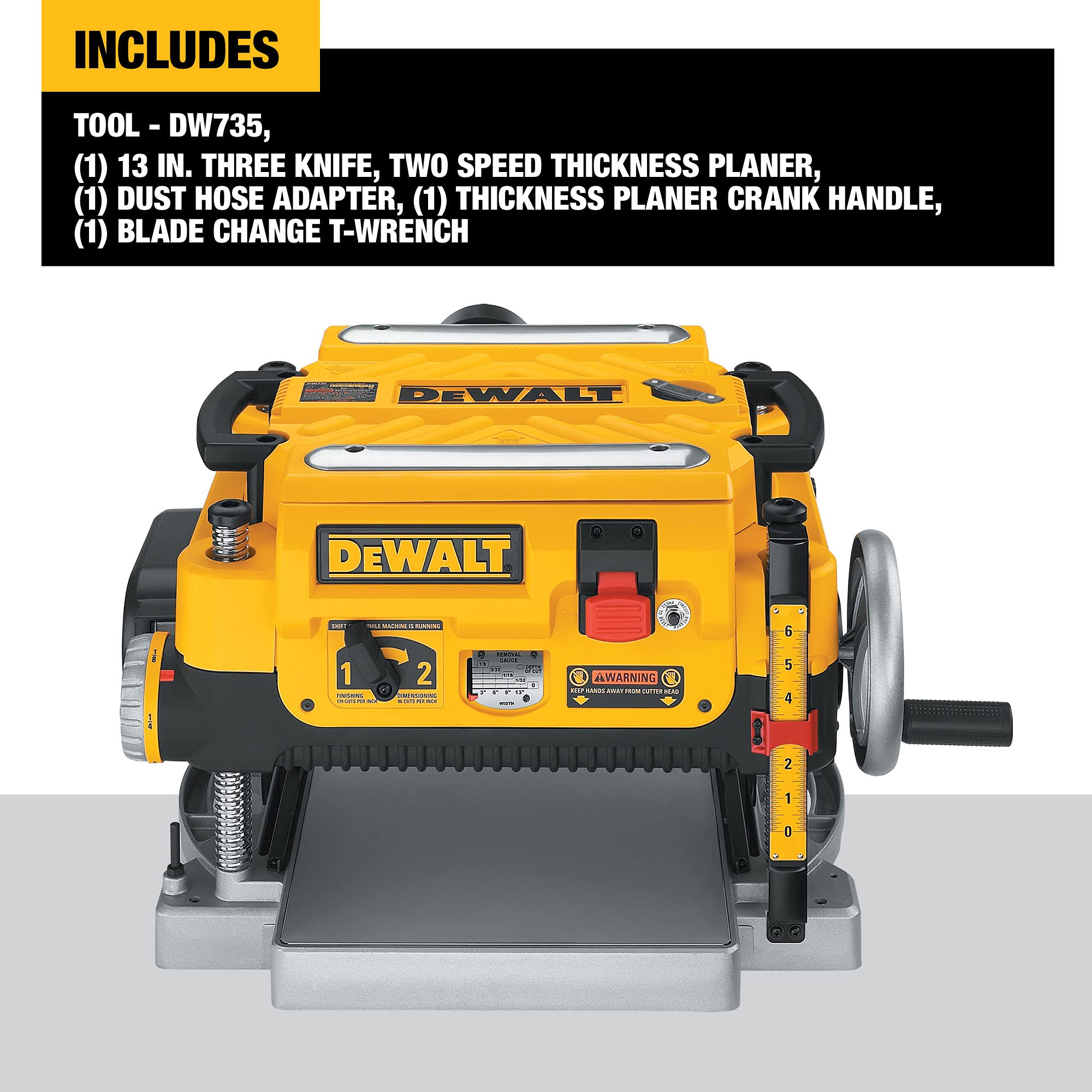 DEWALT Thickness Planer, Two Speed, 13-Inch (DW735X)