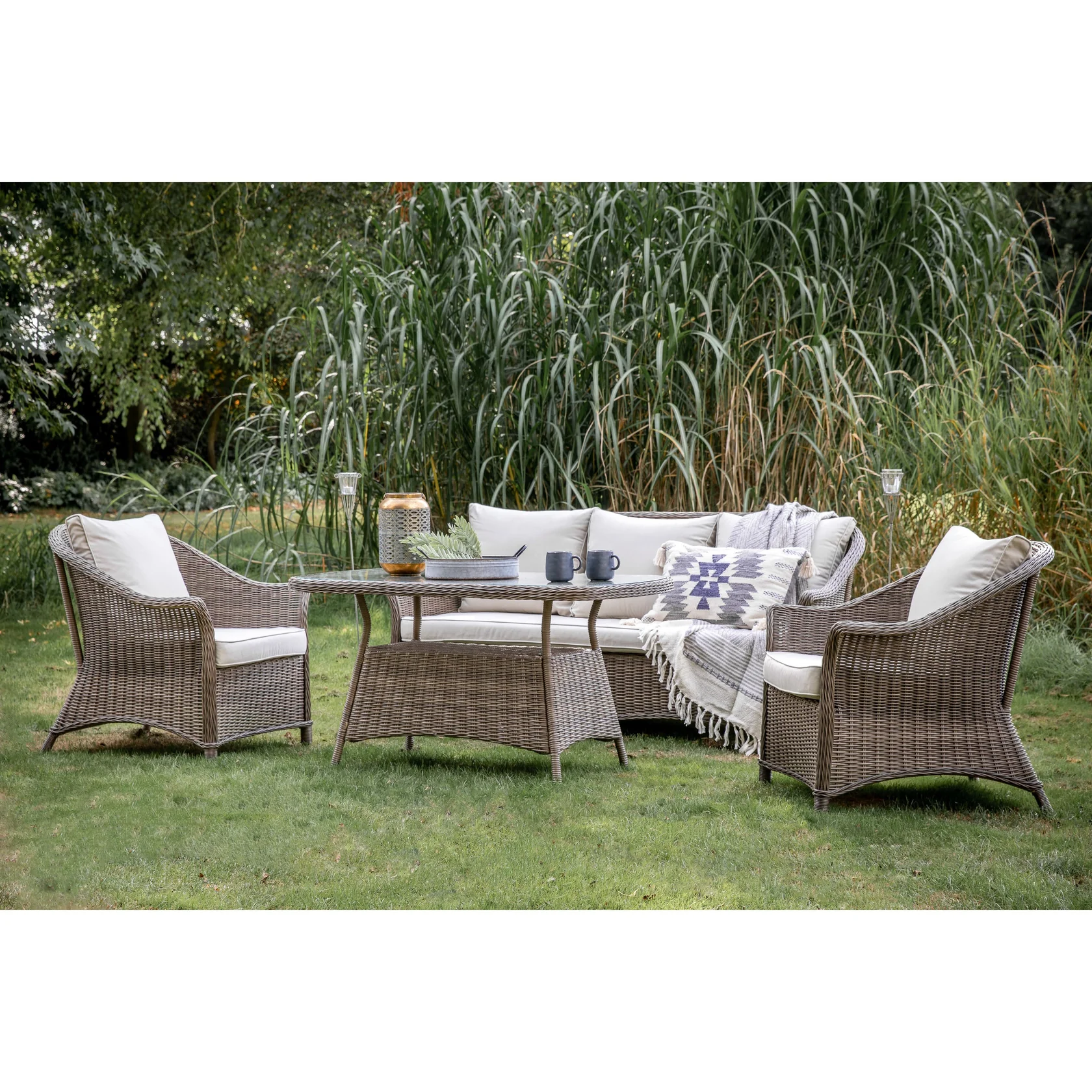 DARTINGTON LOUNGE DINING SET NATURAL