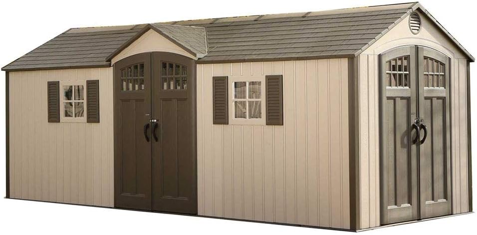 8-ft x 20-ft Metal Single Car Garage Building