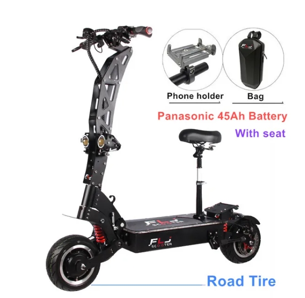 FLJ 7000W E Scooter with Dual engines 72V Electric scooter 45AH