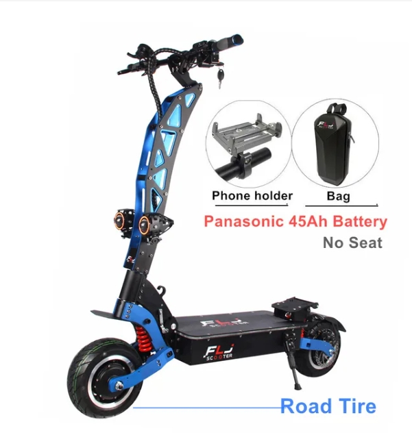 FLJ 7000W E Scooter with Dual engines 72V Electric scooter 45AH