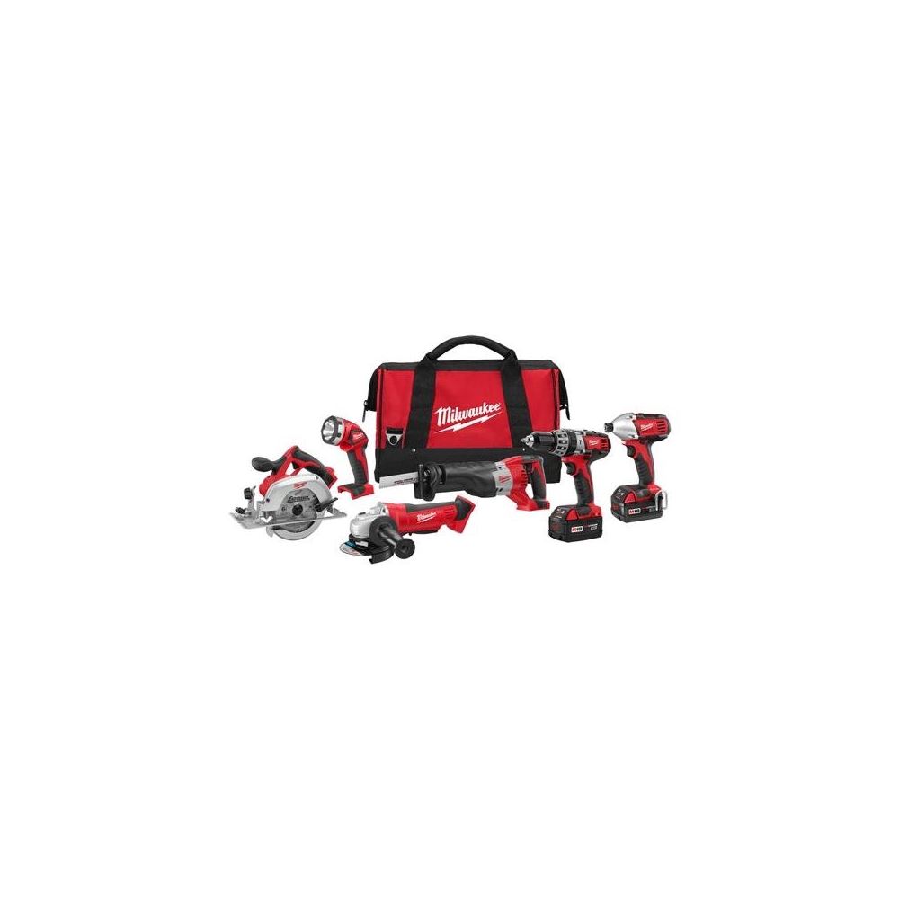 Milwaukee 2696-26 M18 Cordless LITHIUM-ION 6-Tool Combo Kit