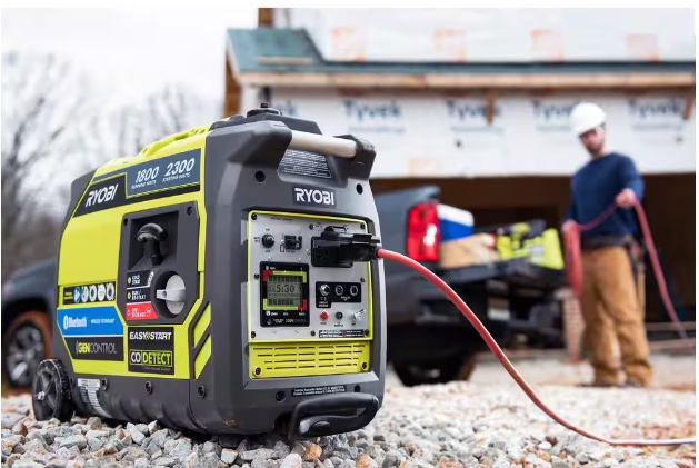 RYOBI 2,300-Watt Recoil Start Bluetooth Super Quiet Gasoline Powered Digital Inverter Generator with CO Shutdown Sensor