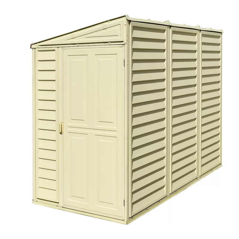 SideMate 4 ft. W x 8 ft. D Plastic Lean-To Storage Shed