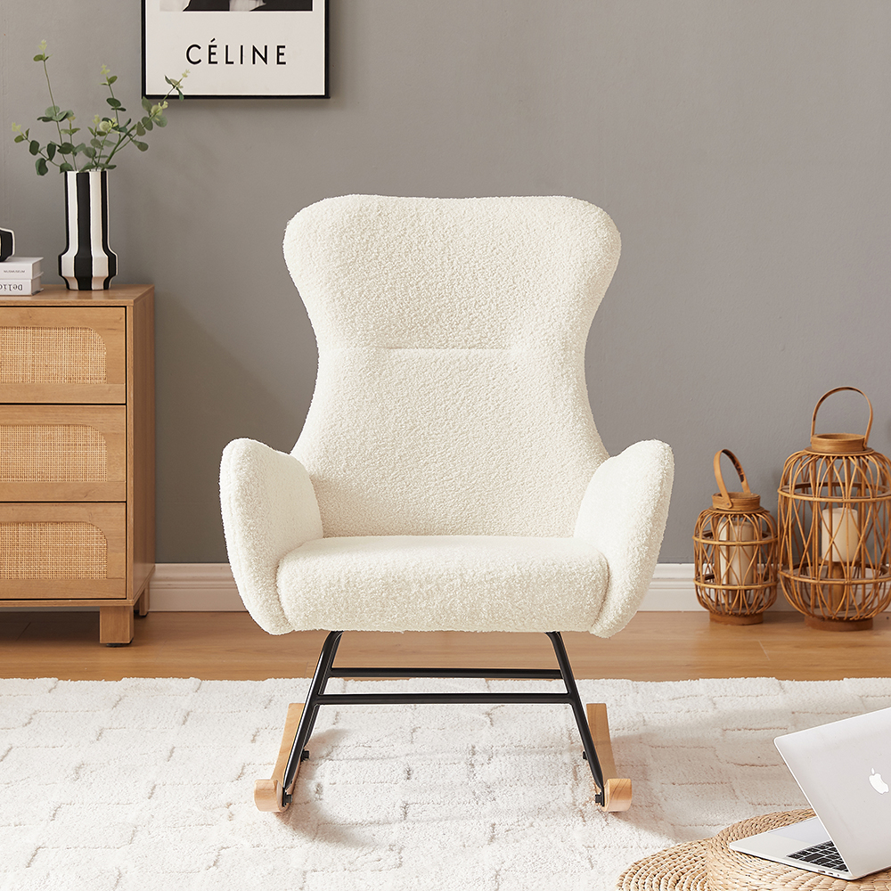 teddy fabric rocking chair
