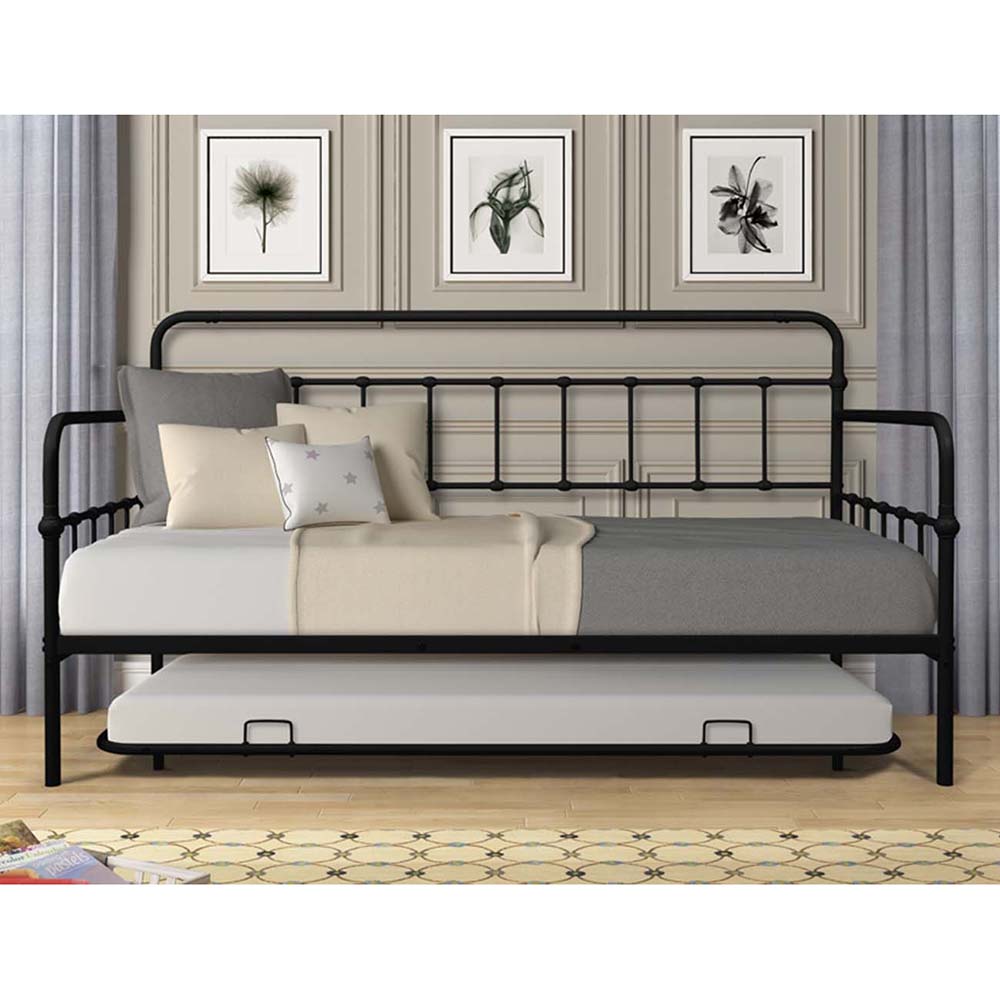 Metal Frame Daybed with trundle