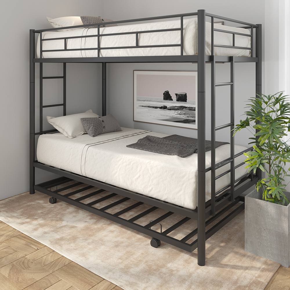 Twin over twin bunk bed with trundle
