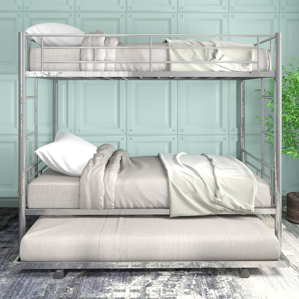 Twin over twin bunk bed with trundle