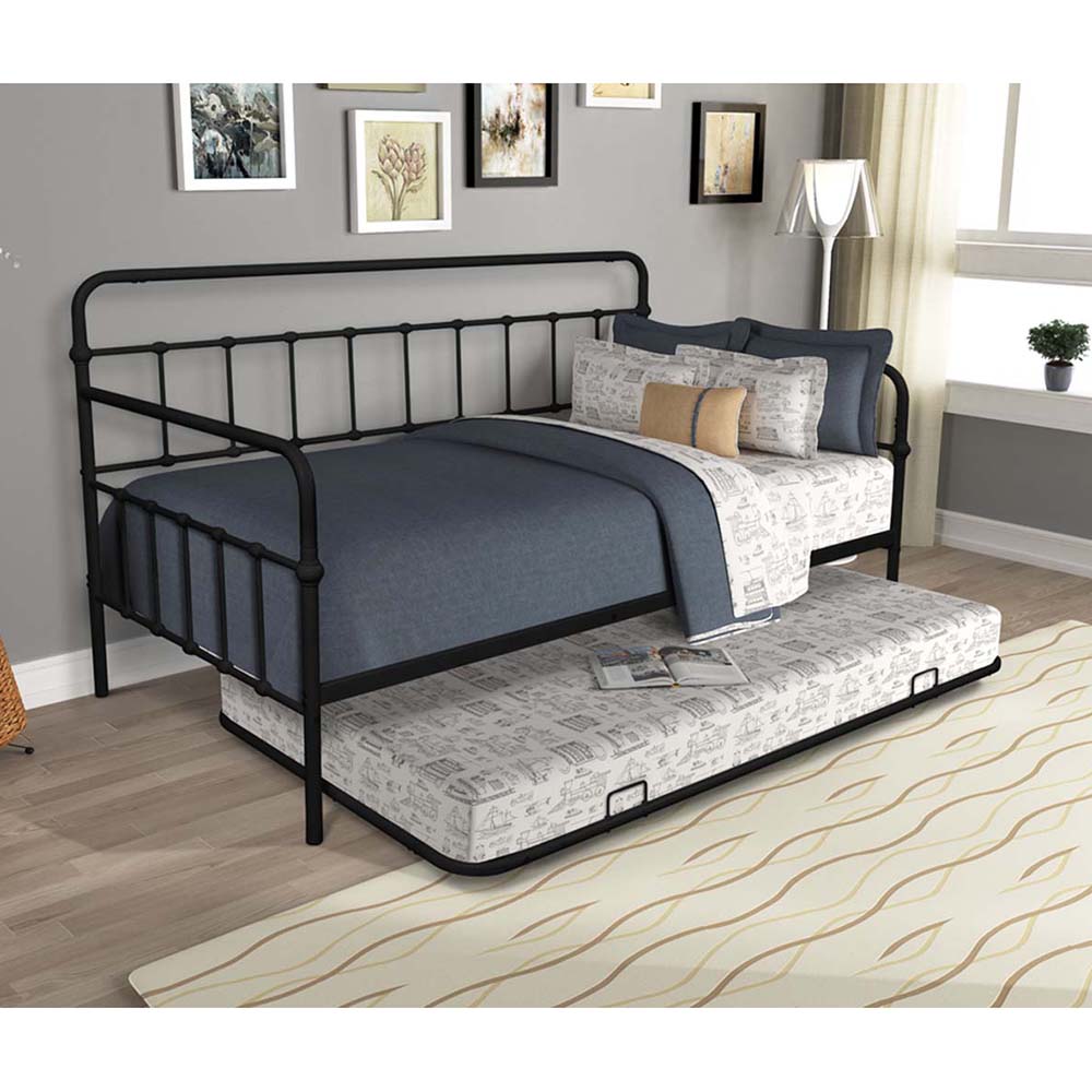 Metal Frame Daybed with trundle