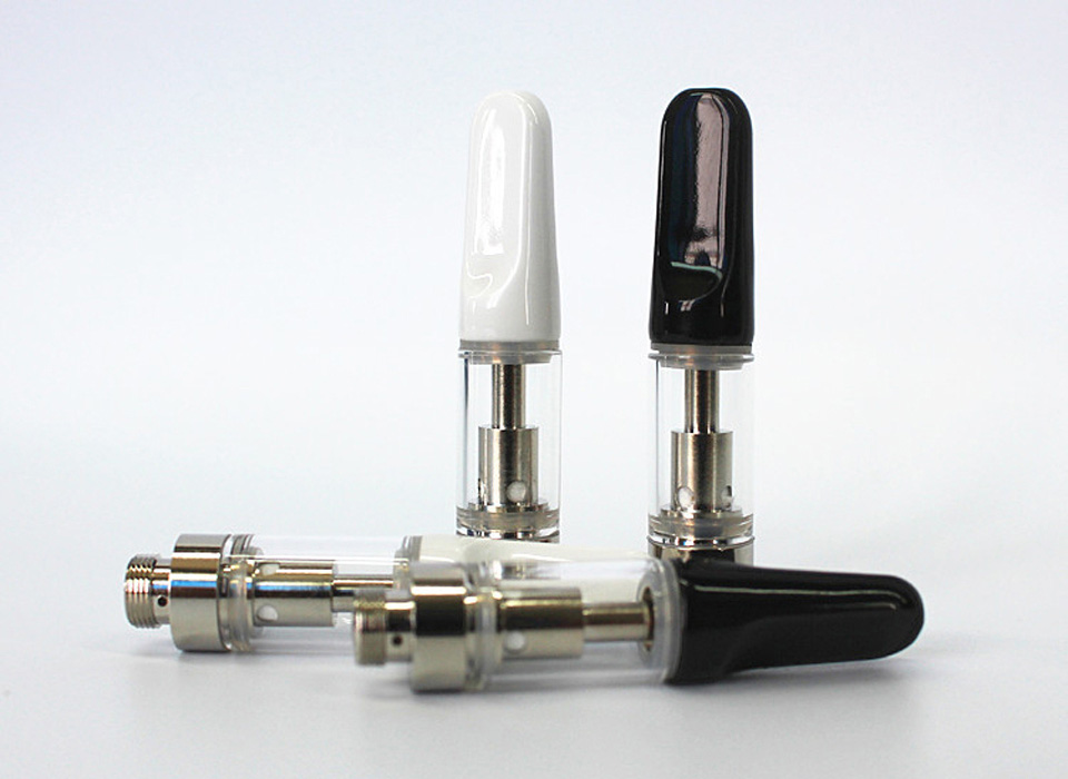 Vape Pen Cartridges Oil capacity 0.5ml 1ml Pyrex Glass Tank Ceramic Coil Vaporizer Atomizer 510 Thread Battery E Cigarette - levipo