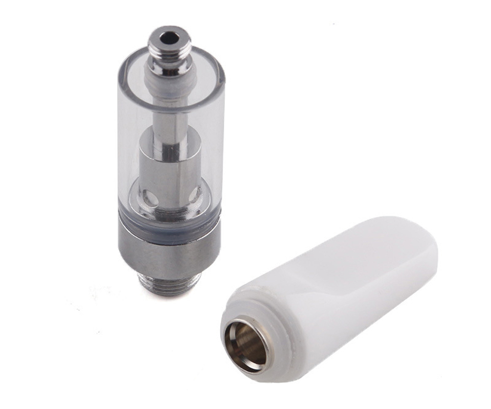 Vape Pen Cartridges Oil capacity 0.5ml 1ml Pyrex Glass Tank Ceramic Coil Vaporizer Atomizer 510 Thread Battery E Cigarette - levipo