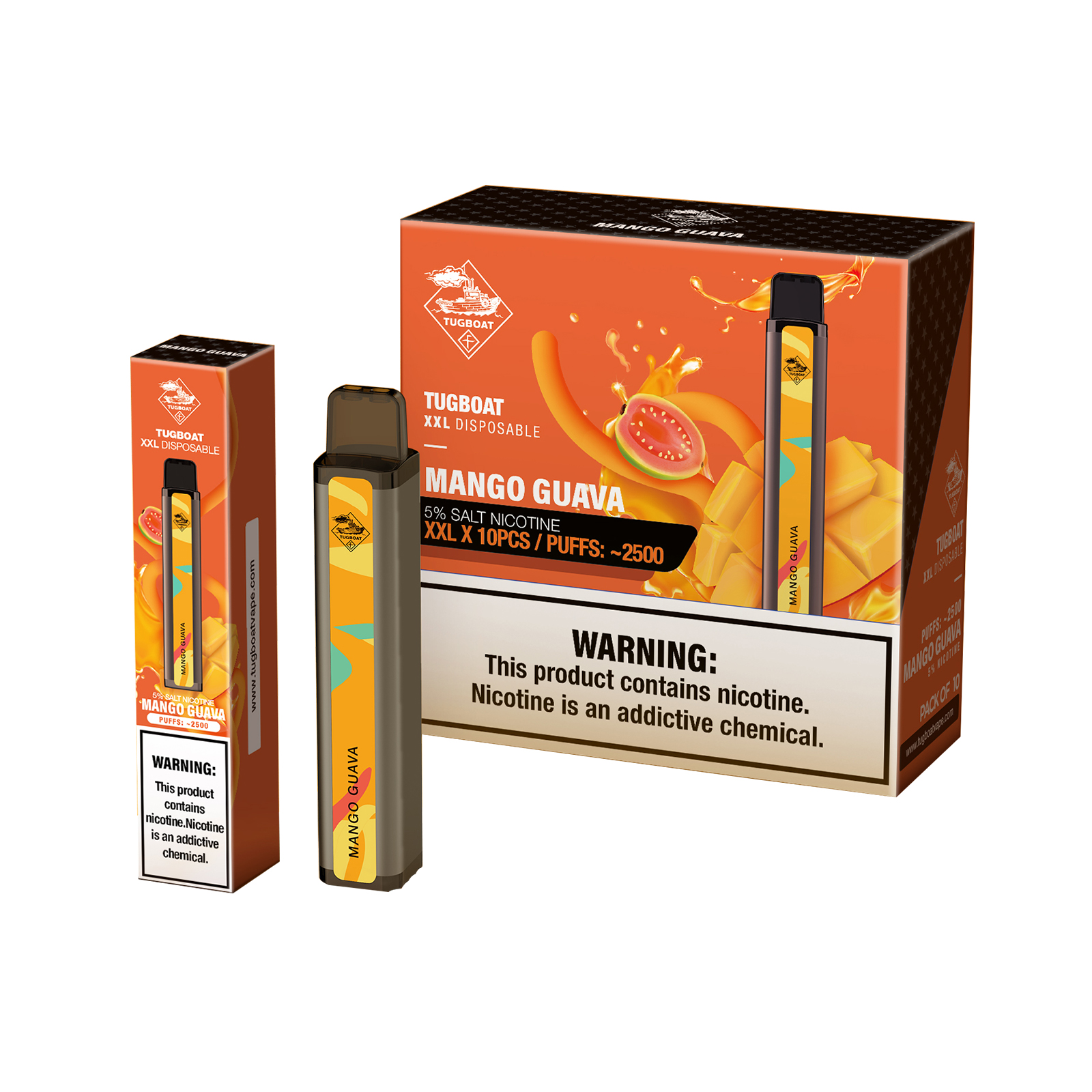 TUGBOAT XXL 2500 puffs all flavors - levipo