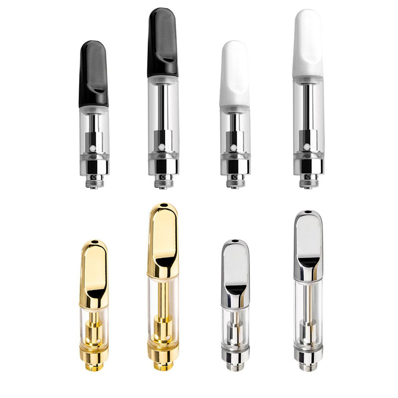 Vape Pen Cartridges Oil capacity 0.5ml 1ml Pyrex Glass Tank Ceramic Coil Vaporizer Atomizer 510 Thread Battery E Cigarette - levipo