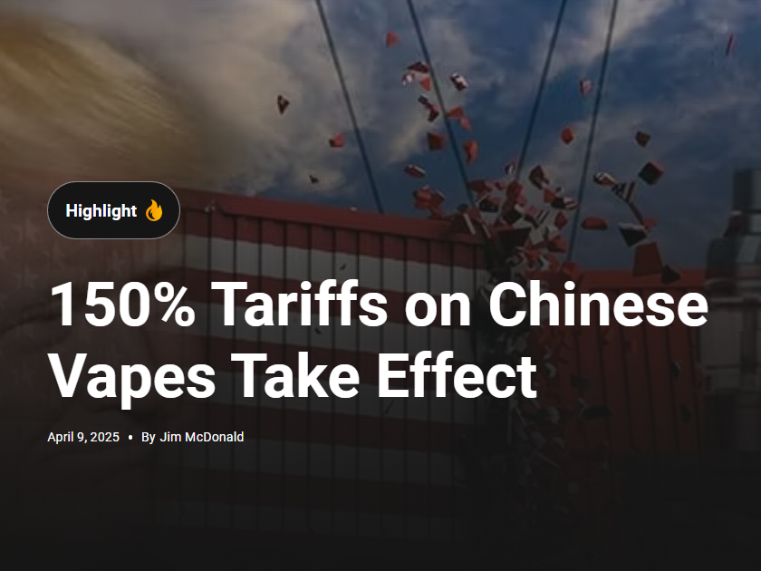 150% Tariffs on Chinese Vapes Take Effect - levipo