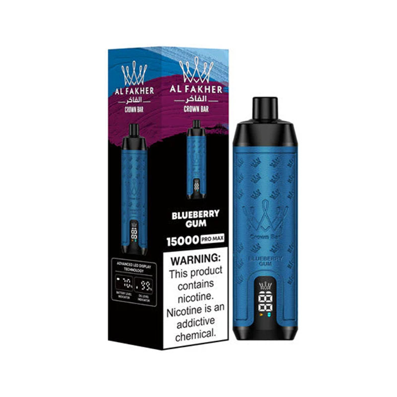 AL FAKHER CROWN BAR 15000 ICE ADJUST  Nicotine 5% Battery level display Oil level display all flavors - levipo