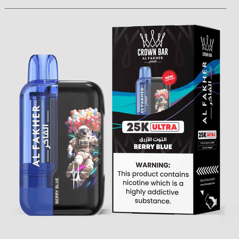 AL FAKHER CROWN BAR 25000 ULTRA  Nicotine 5% Battery level display Oil level display all flavors - levipo