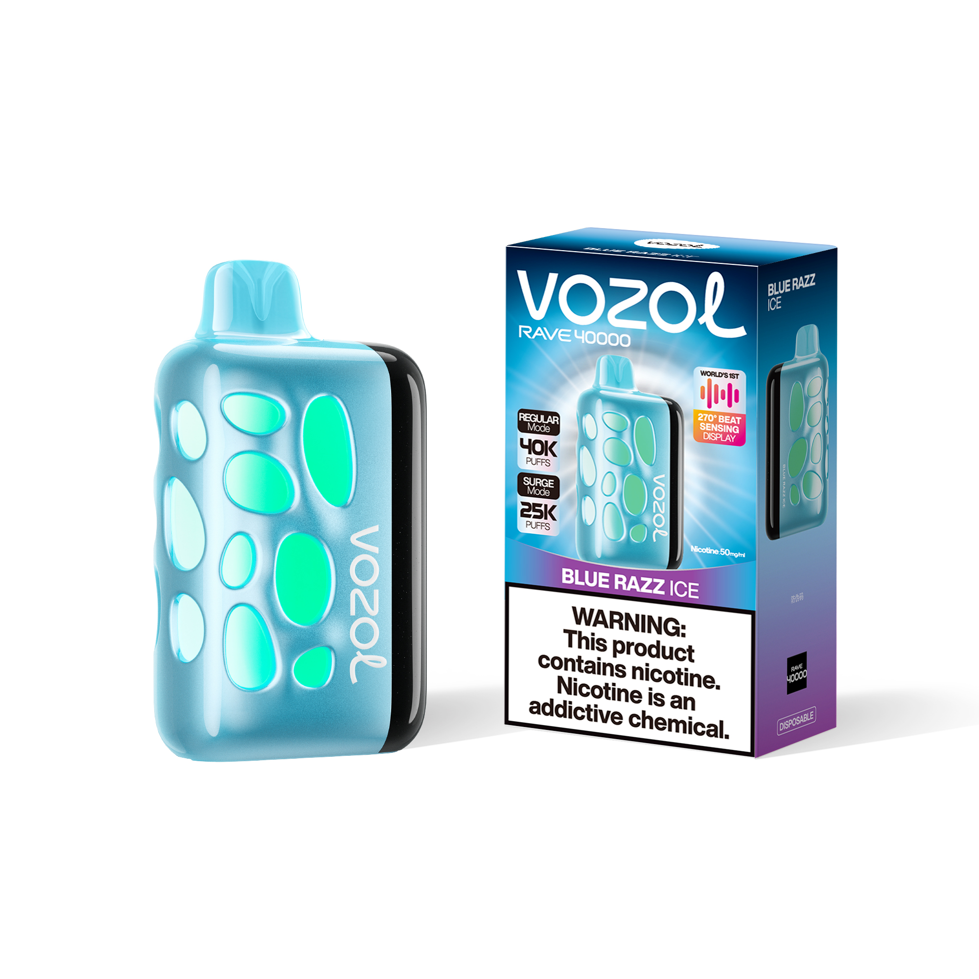 Vozol Rave 40k 50mg nicotine capacity vape - levipo