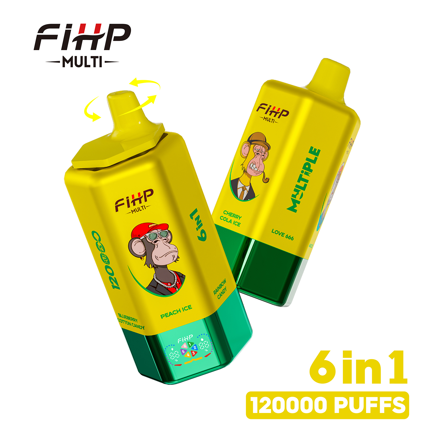 FIHP 120000  6in1  Multiple Flavors mesh coil vape - levipo