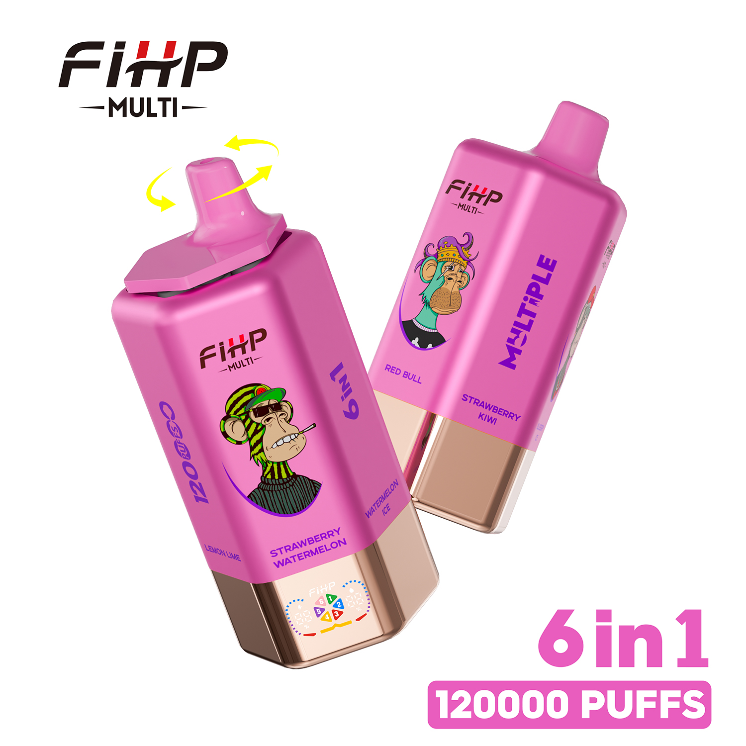 FIHP 120000  6in1  Multiple Flavors mesh coil vape - levipo