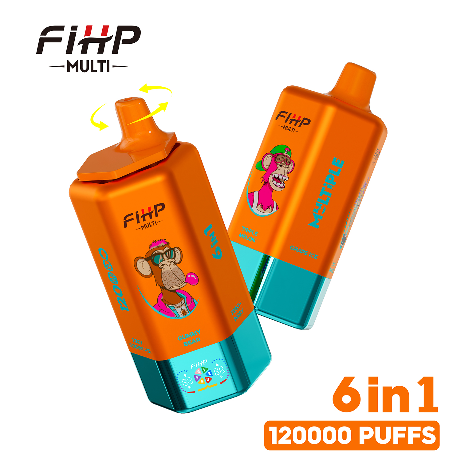 FIHP 120000  6in1  Multiple Flavors mesh coil vape - levipo