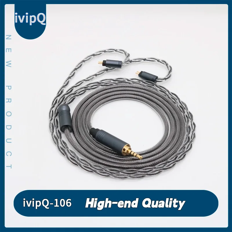 ivipQ-106 Bandung High Purity 7NOCC HiFi Earphone IEM Cable 3.5mm/2.5mm/4.4mm MMCX/0.78 2Pin For Cadenza HOLA Zero R70x F1 Dioko
