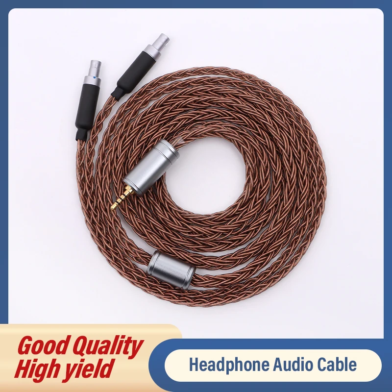 ivipQ-210 Imported High-purity Litz 12 Core 7N OCC Headphone Upgrade Cable with 2.5mm 3.5mm 4.4mm 6.35mm 4PIN XLR Plug,For HD800