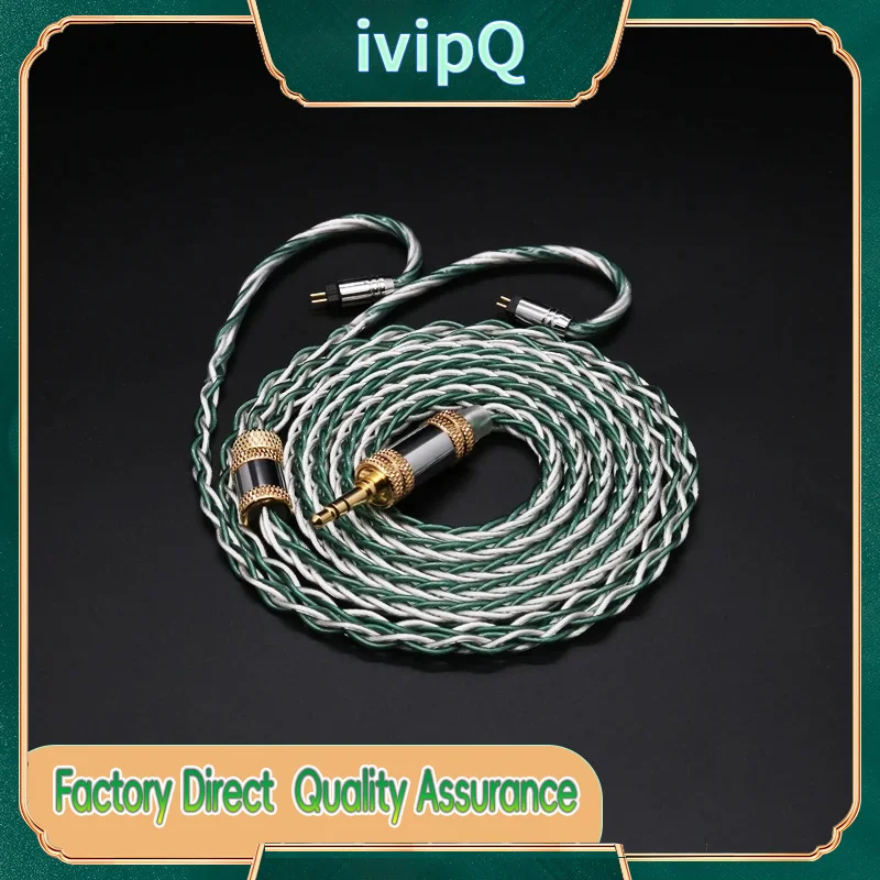ivipQ-122 HiFi 7N OCC Silver Plated and OFC Mix Earphone Upgrade Cable With 3.5/2.5/4.4mm MMCX/2PIN/N5005/IE900/QDC,For Fiio Fh7 AKG
