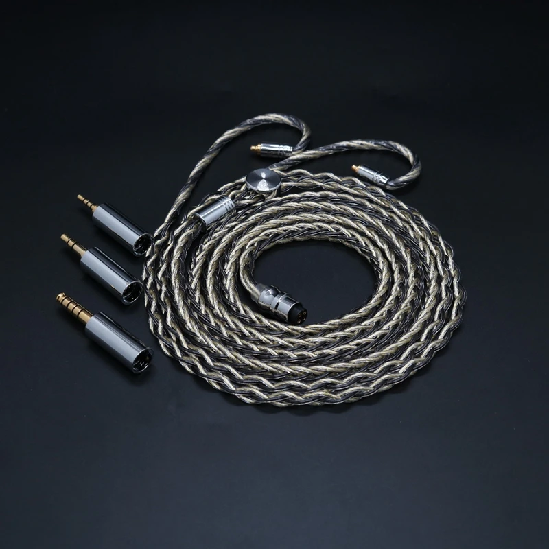 ivipQ-233 High Purity HiFI DIY MMCX 8-Core Graphene+Silver Palladium Plating Modular Plug Earphone Cable , For IE900 IE600 AKG N5005