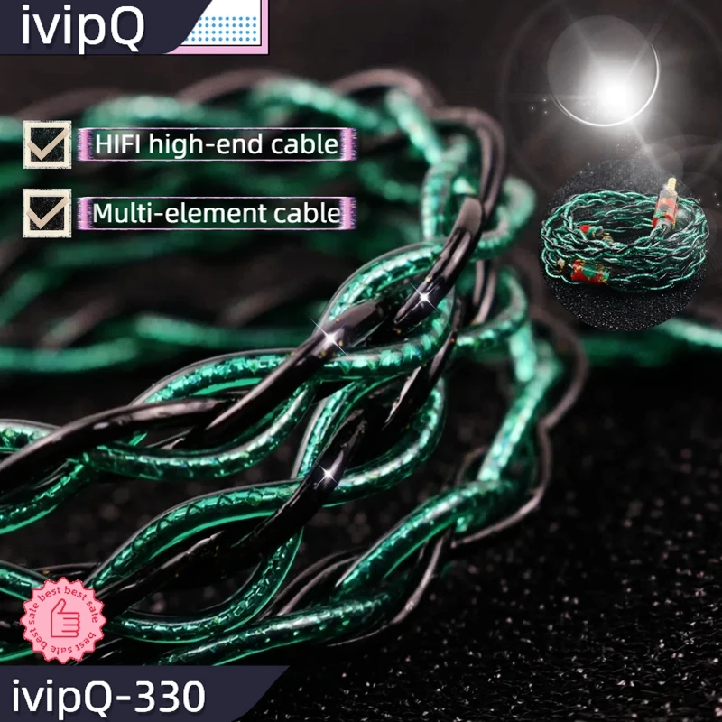 ivipQ-330 Multi Conductor Earphone Upgrade Cable With 4.4mm 3.5mm MMCX 2PIN, Suitable For TANZU SE535 UE900S Moondop